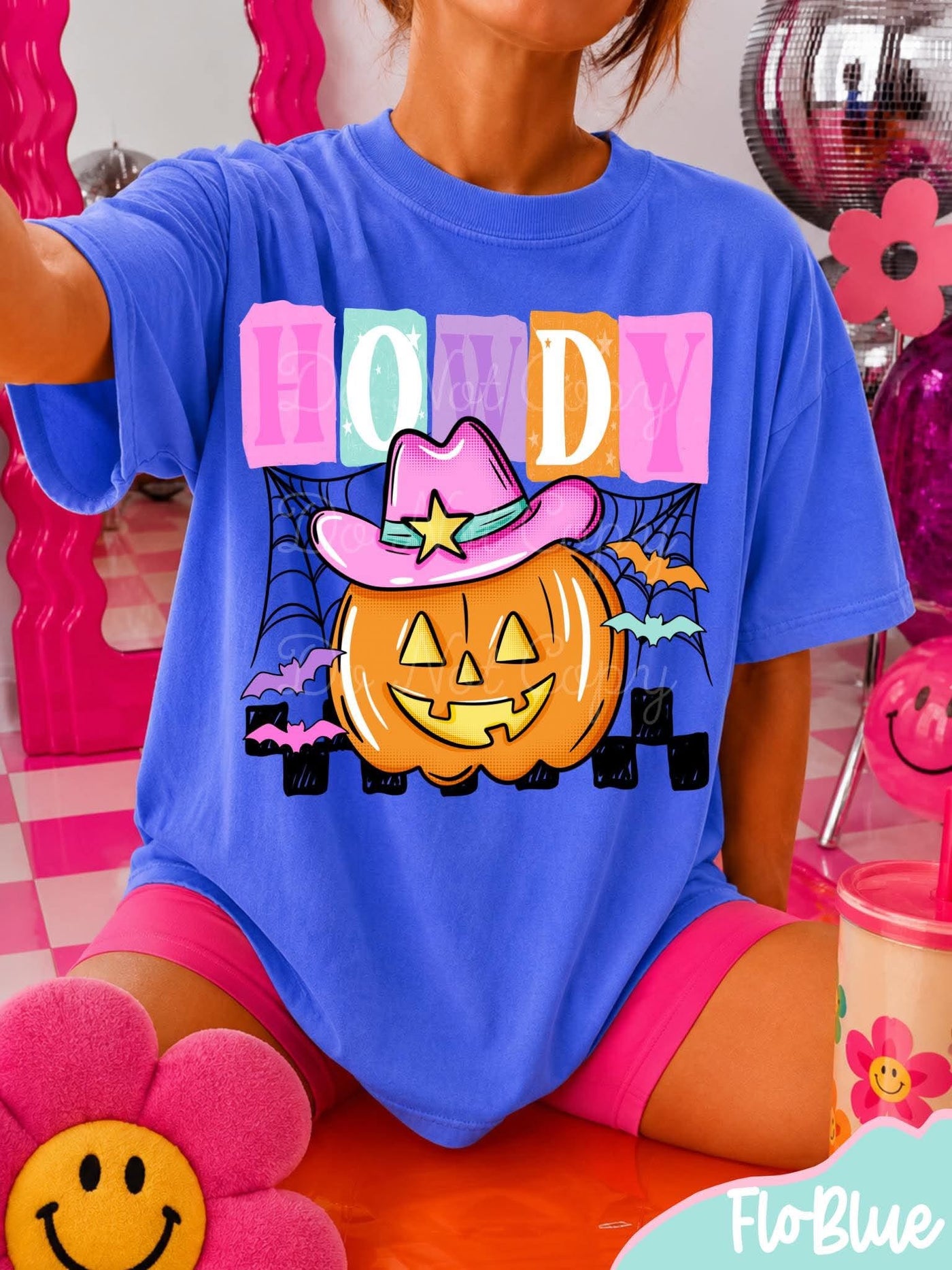 Howdy Halloween Pumpkin Graphic Tee | Western Cowgirl Halloween Shirt