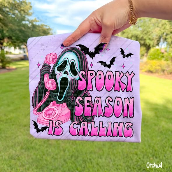 Spooky Season Is Calling Graphic Tee | GF Inspired Halloween Shirt | Horror Halloween Graphic Tee