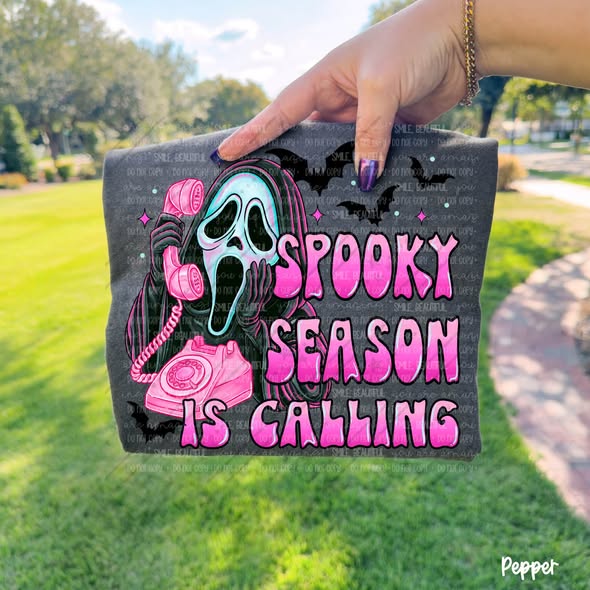 Spooky Season Is Calling Graphic Tee | GF Inspired Halloween Shirt | Horror Halloween Graphic Tee
