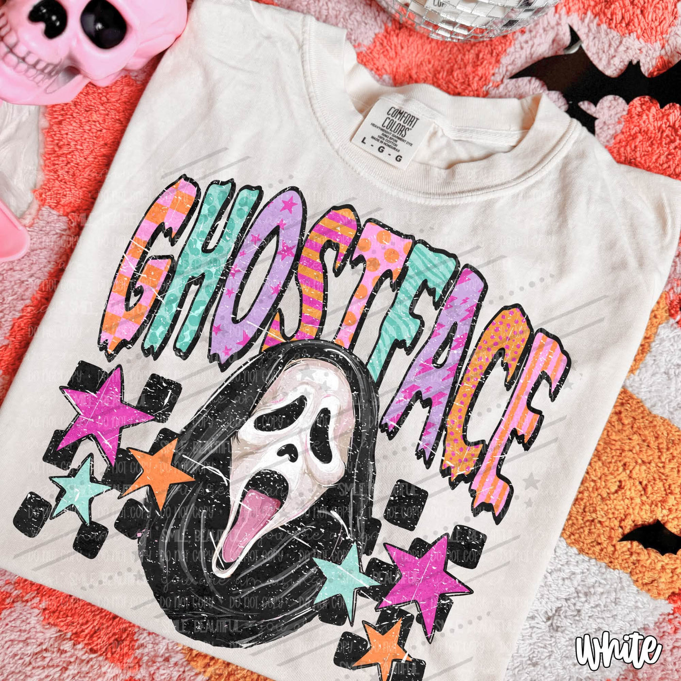GF Scream Halloween Graphic Tee – Retro Colorful Horror Shirt
