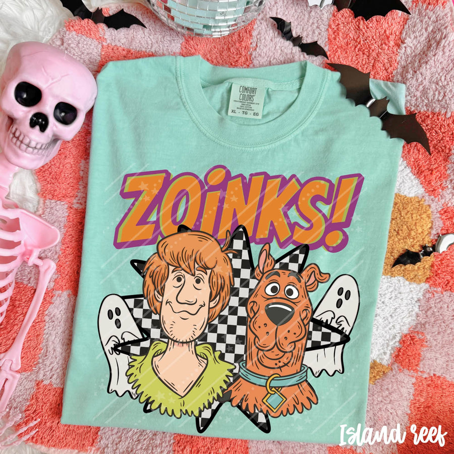 Zoinks Mystery Dog Halloween Graphic Tee | Retro Spooky Shirt