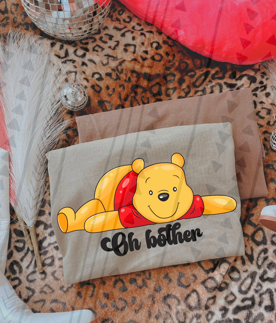Oh Bother Cute Yellow Bear Graphic Tee | Nostalgic Storybook Inspired Shirt