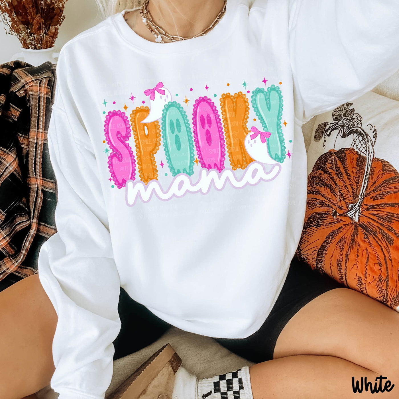 Spooky Mama Halloween Graphic Sweatshirt – Matching Ghost Shirts