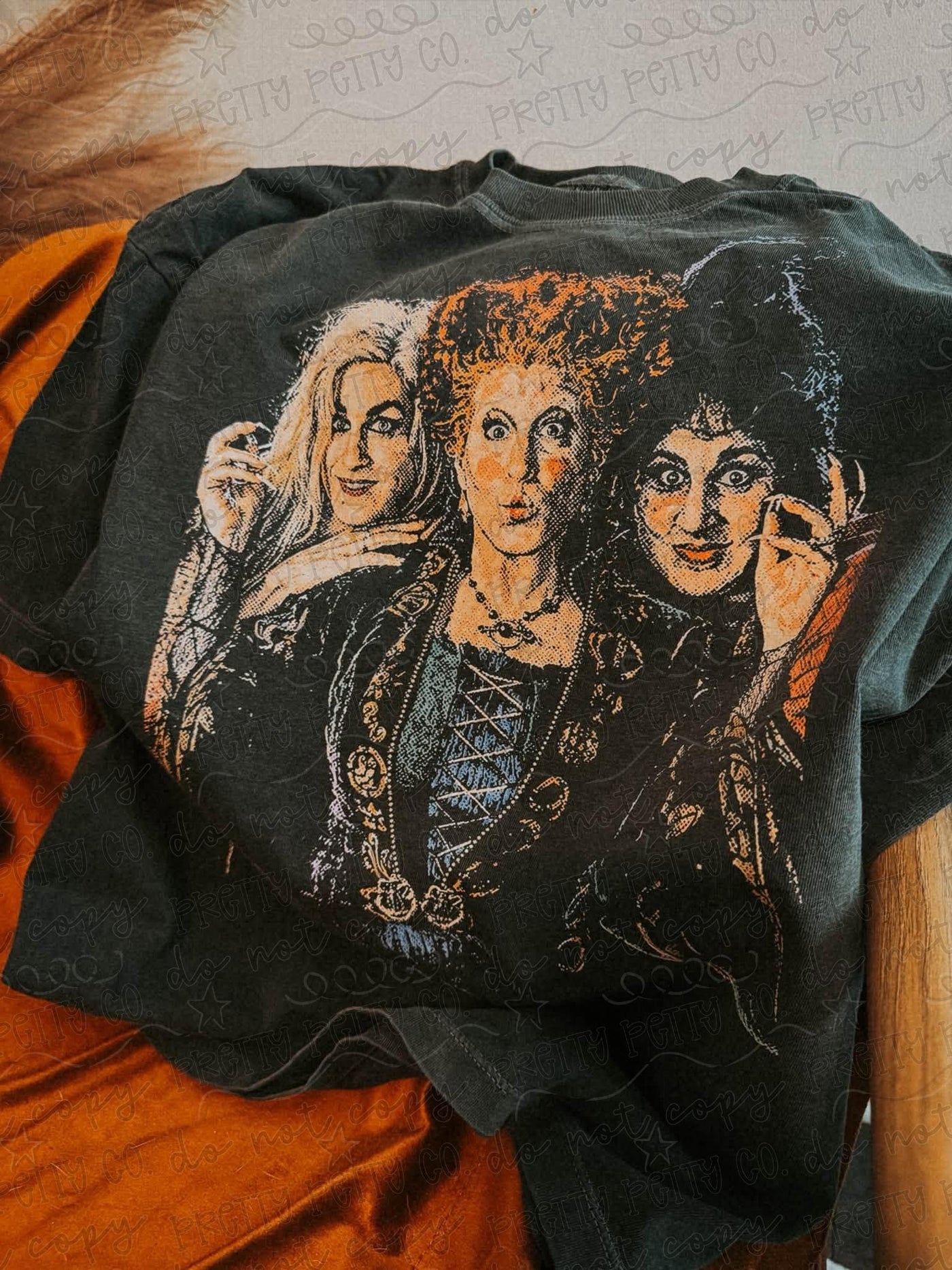 Sisters Halloween Shirt | Vintage Witch Graphic Tee | Retro Halloween Witches Shirt | Spooky Season Graphic Tee