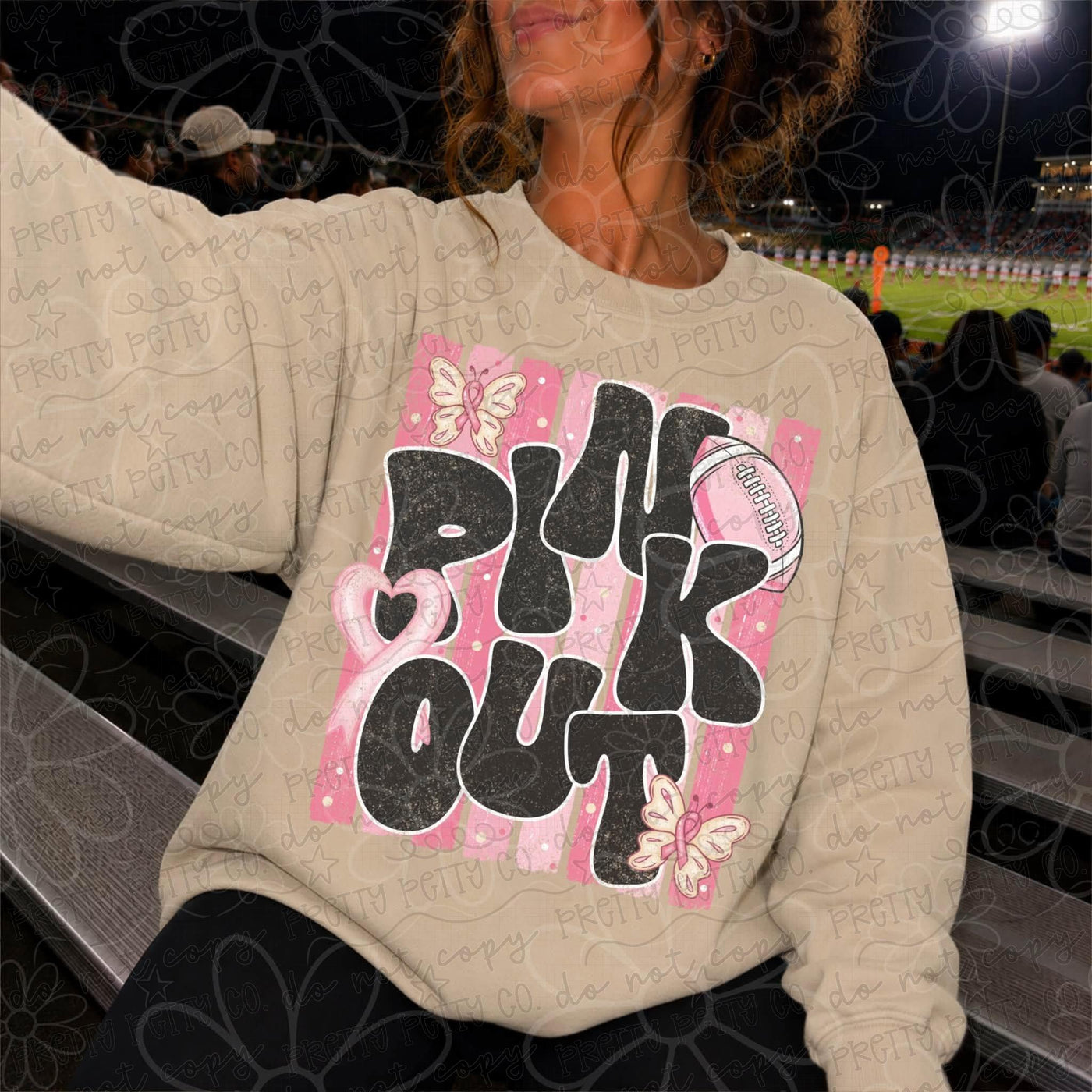 Pink Out Football Breast Cancer Awareness Shirt | Pink Ribbon Game Day Tee | October Awareness Shirt