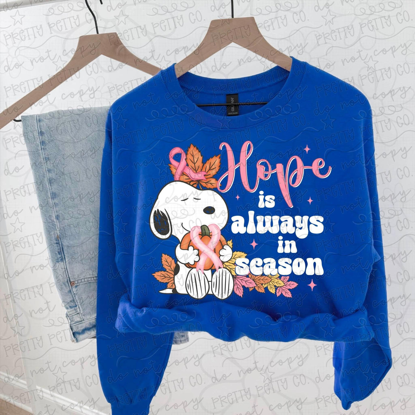 Hope Is Always in Season Breast Cancer Awareness Shirt | Pink Ribbon Fall Tee | Cancer Support Shirt