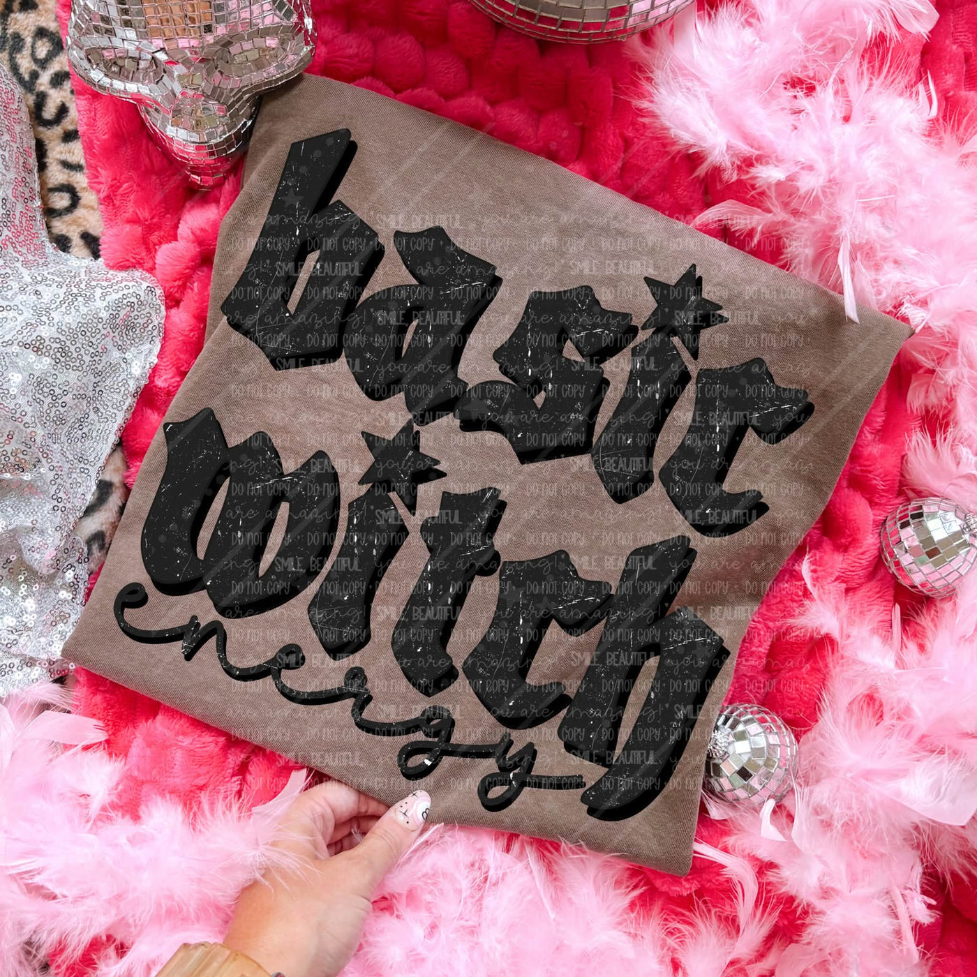 Basic Witch Energy Halloween Graphic Tee | Trendy Witchy Spooky Season Shirt