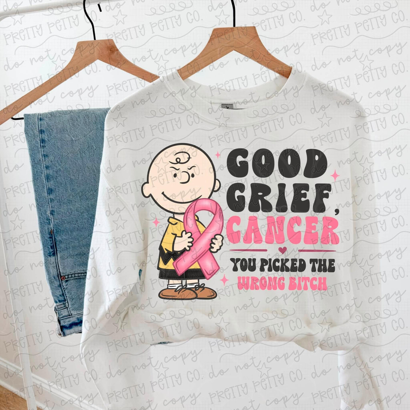 Good Grief Cancer You Picked the Wrong Bitch Shirt | Breast Cancer Awareness Tee | Pink Ribbon Fighter Shirt