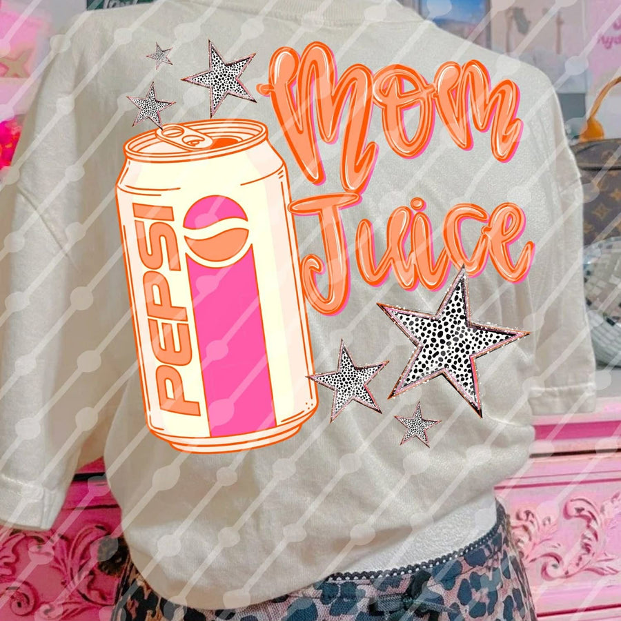 Mom Juice Pepsi Shirt | Funny Mom Graphic Tee | Trendy Beverage Humor Shirt - Pretty Petty Co