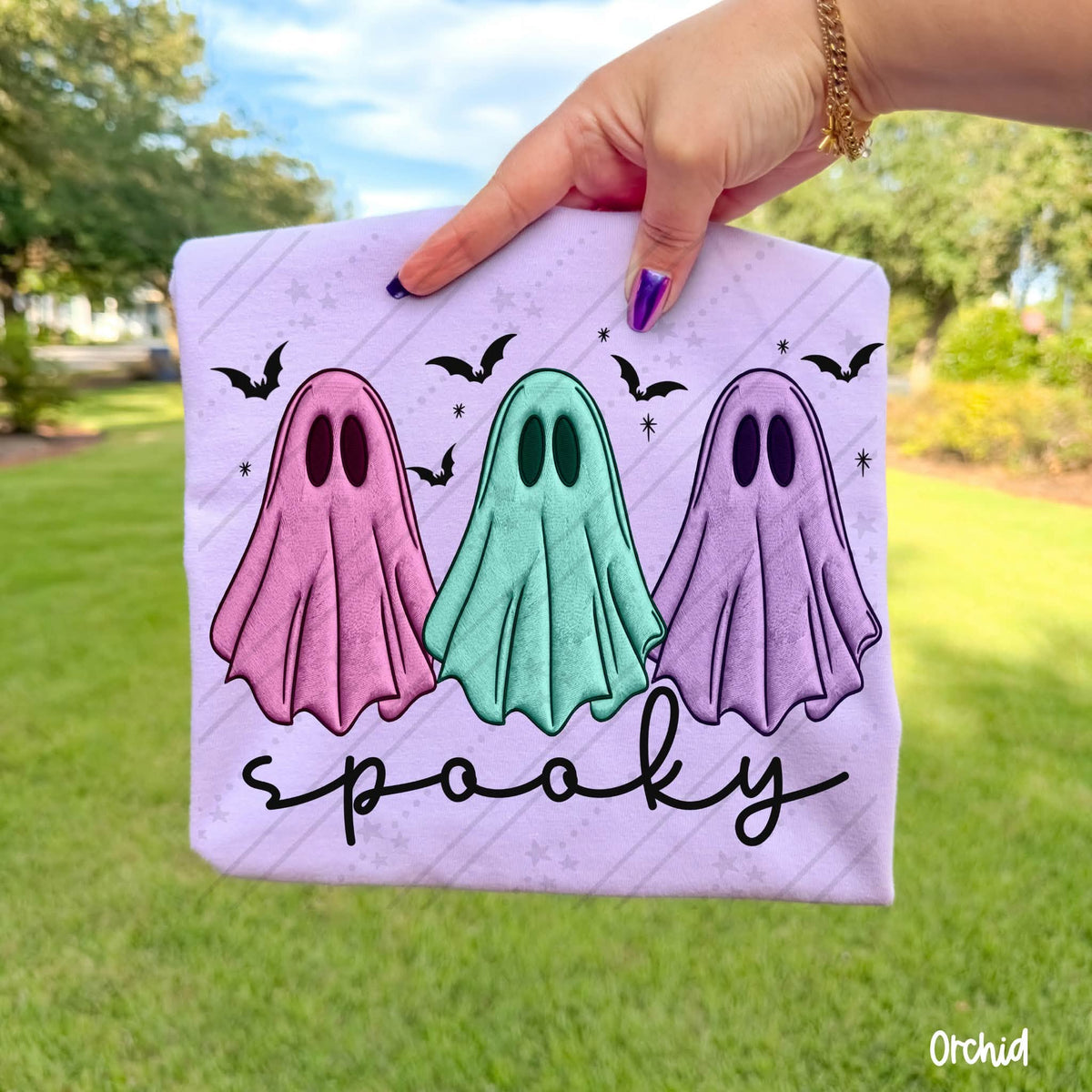 Pastel Ghost Trio Halloween Comfort Colors Shirt – Cute Spooky Graphic Tee