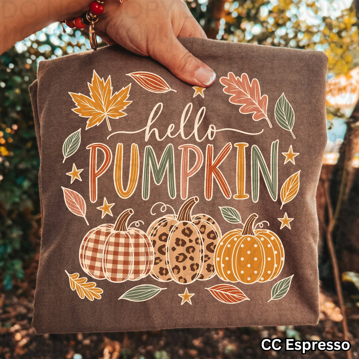 Hello Pumpkin Fall Graphic Tee | Cute Comfort Colors Autumn Shirt