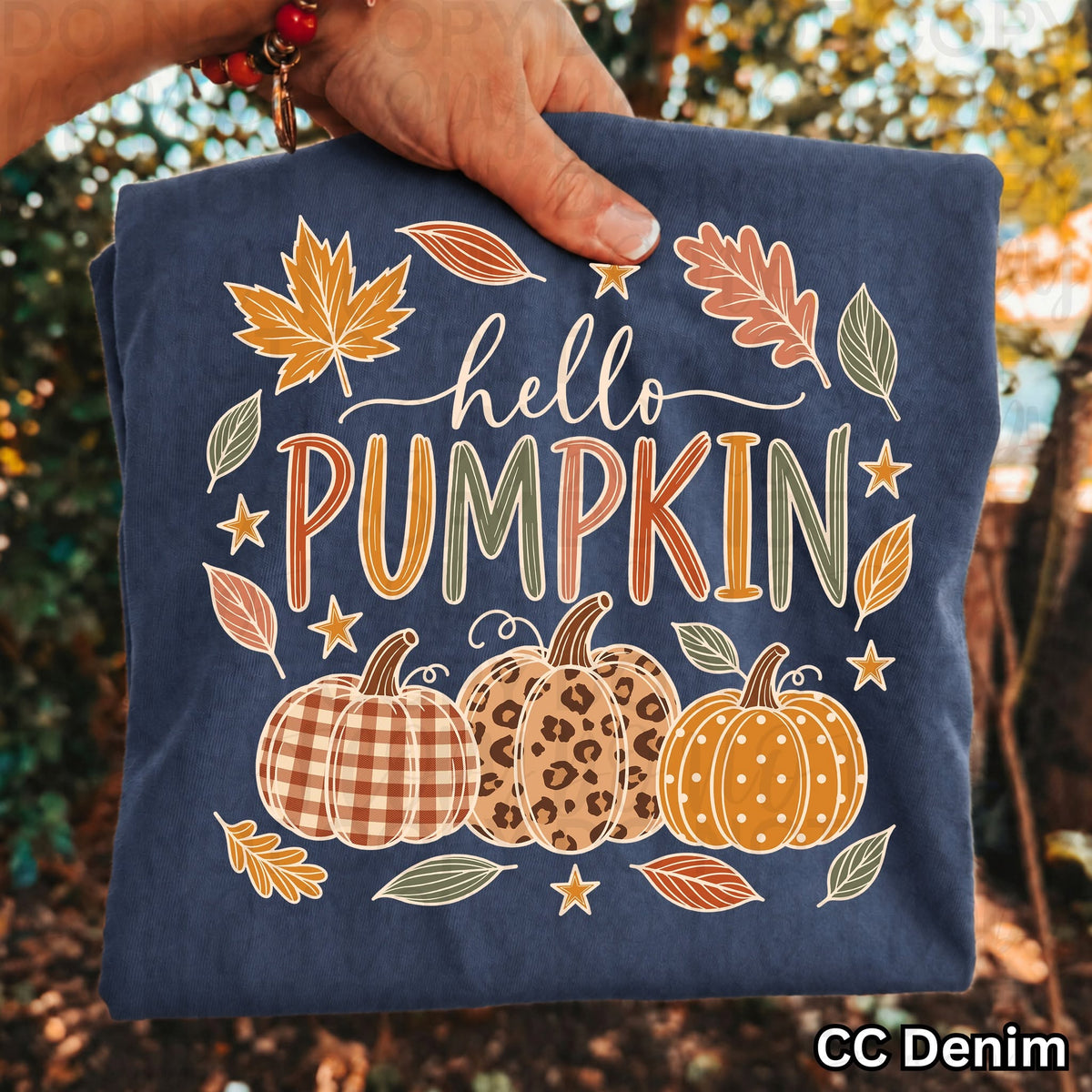 Hello Pumpkin Fall Graphic Tee | Cute Comfort Colors Autumn Shirt