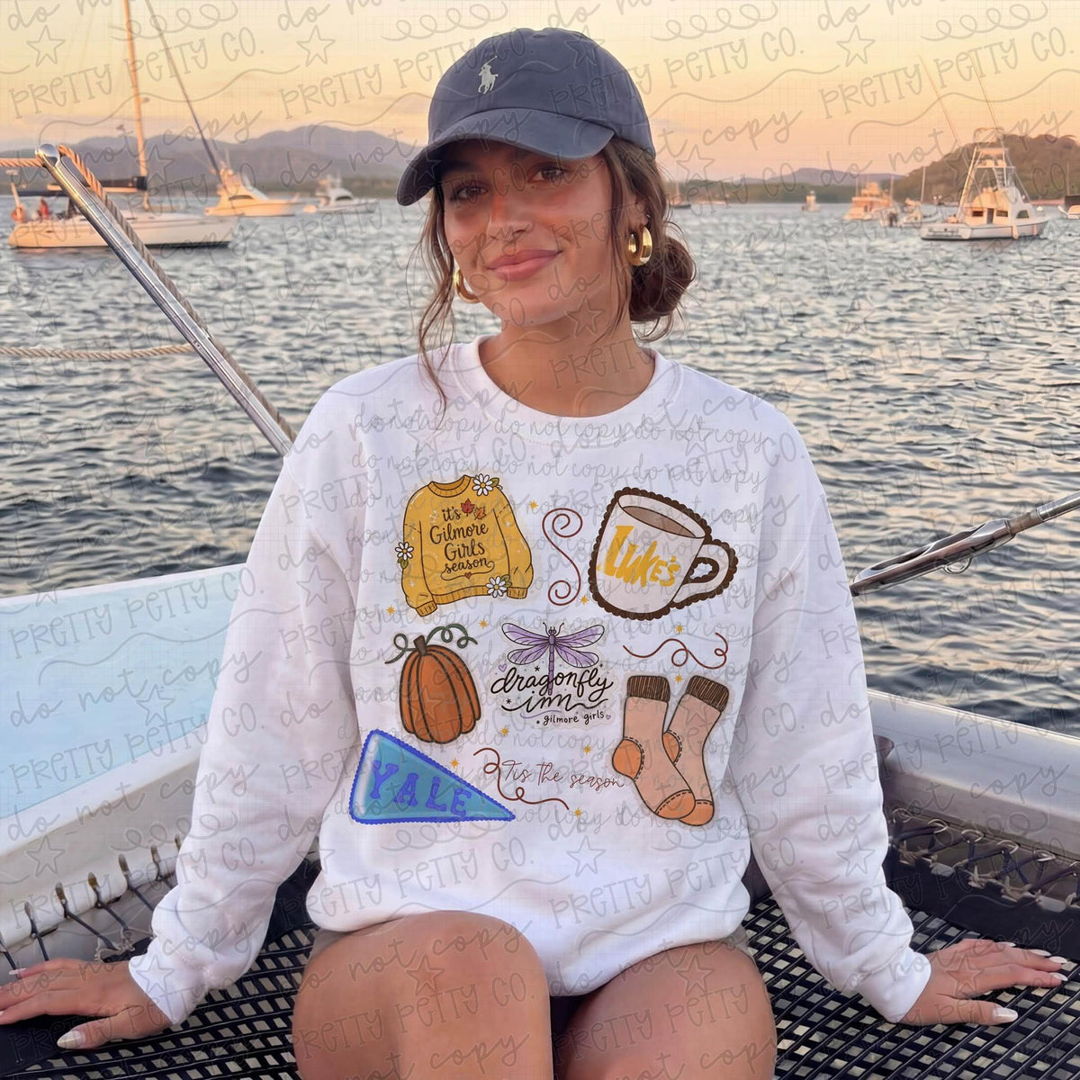GG Inspired Fall Collage Cozy Autumn Sweatshirt