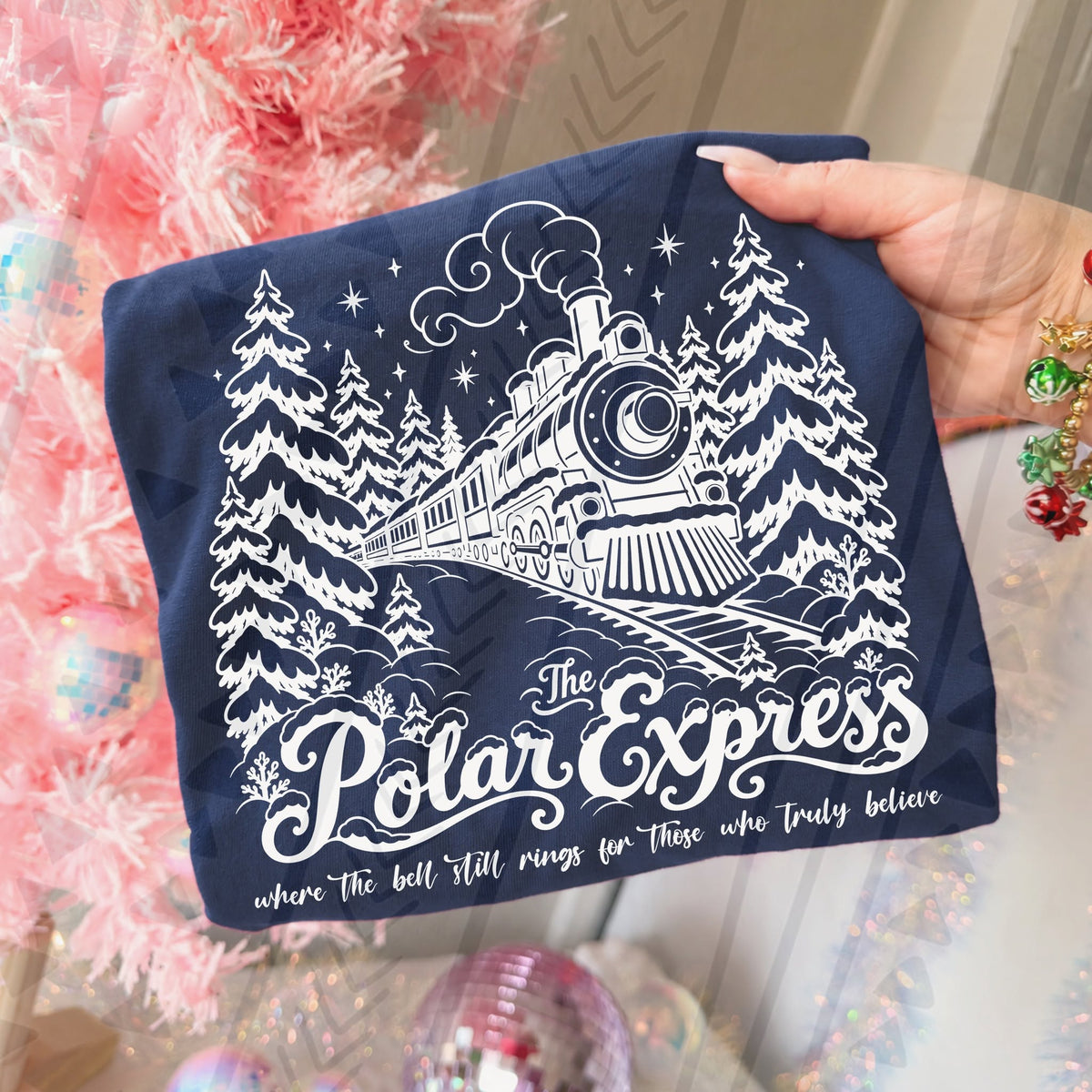 Christmas Train Winter Wonderland Graphic Tee | Holiday Railroad Shirt