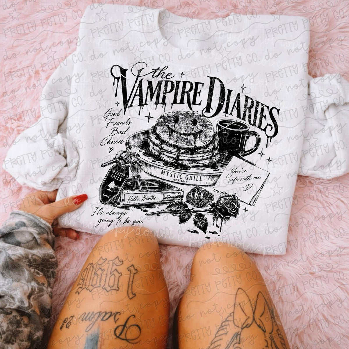 TVD Inspired Vampire Aesthetic Graphic Tee