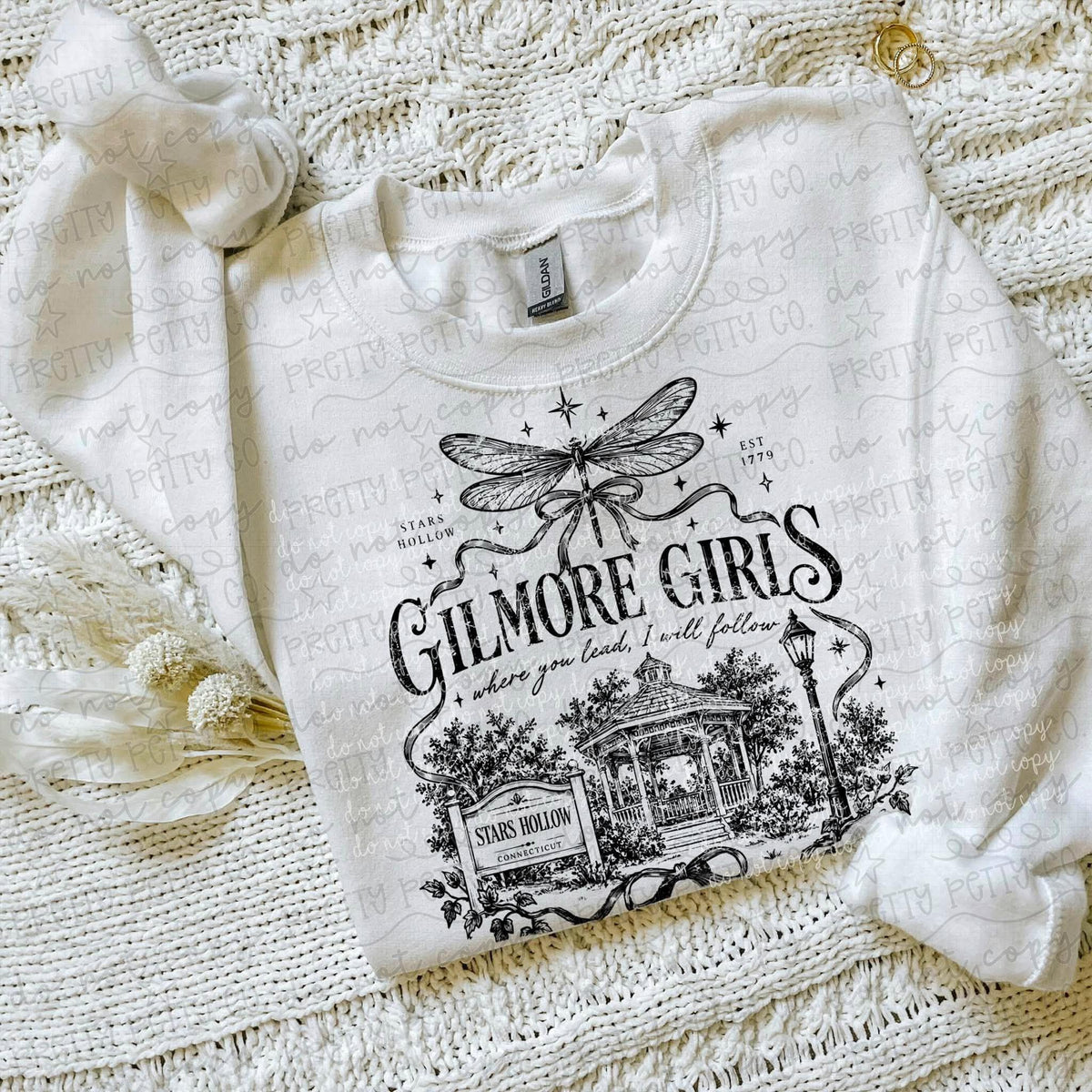 GG Inspired Quote Dragonfly Graphic Sweatshirt