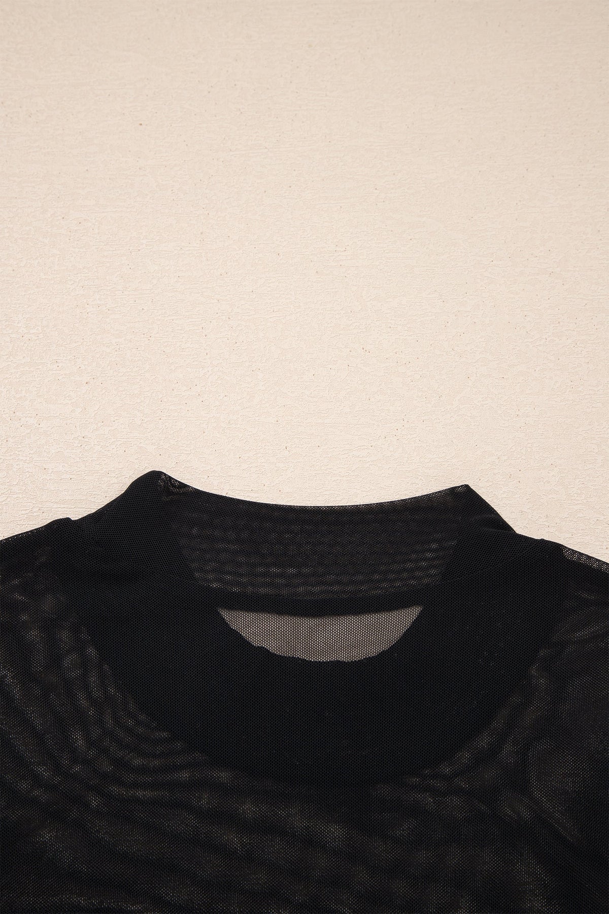 Black Sheer Mesh Patchwork Cap Sleeve T Shirt - Pretty Petty Co
