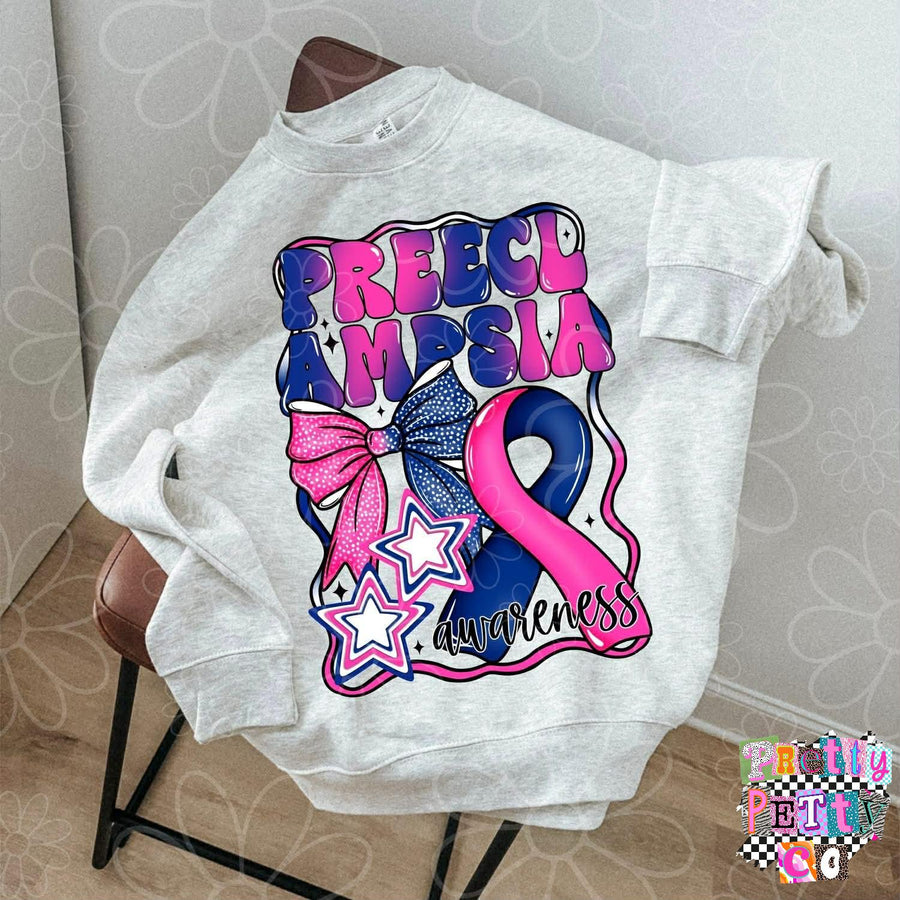 Preeclampsia Awareness Shirt | Ribbon Graphic Tee | Support Maternal Health T-Shirt - Pretty Petty Co