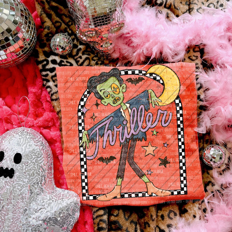 Thriller Halloween Graphic Tee – Retro Dancing Zombie Spooky Season Shirt