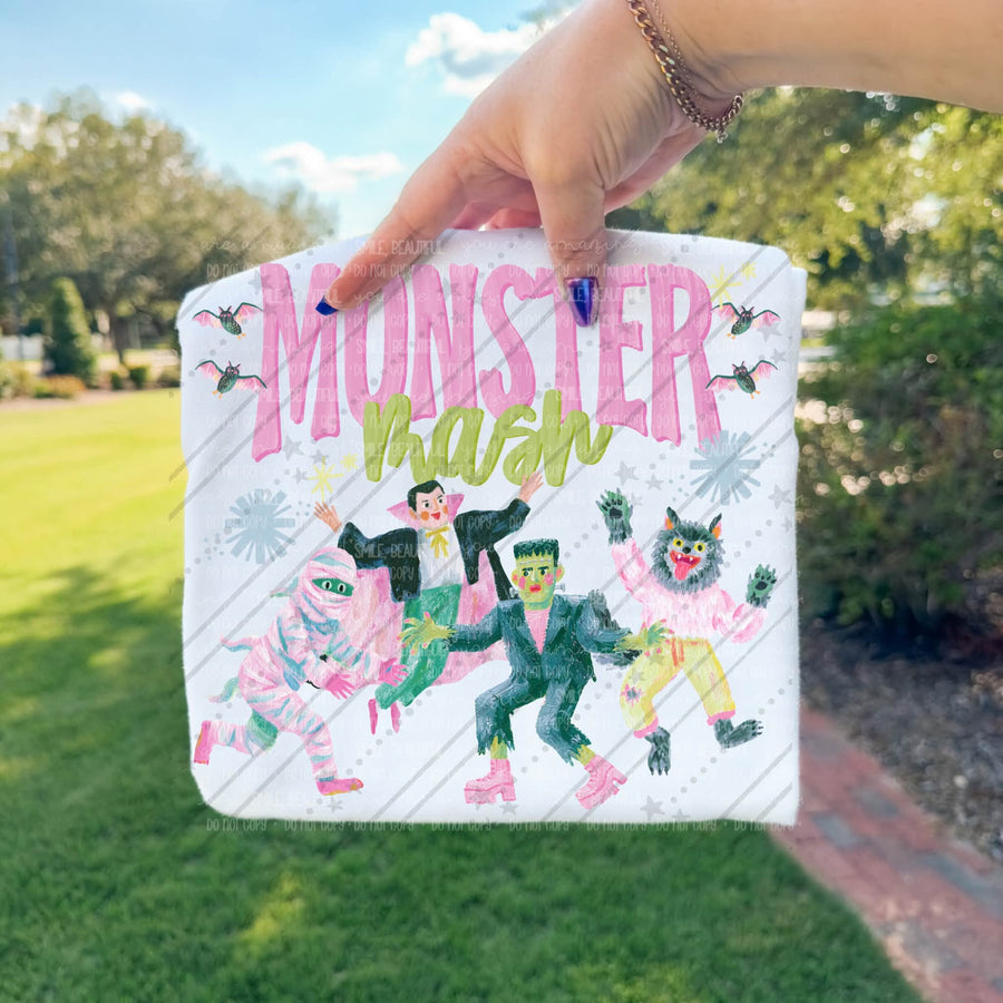 Monster Mash Graphic Tee | Retro Pastel Halloween Monsters Shirt | Cute Spooky Season Tee