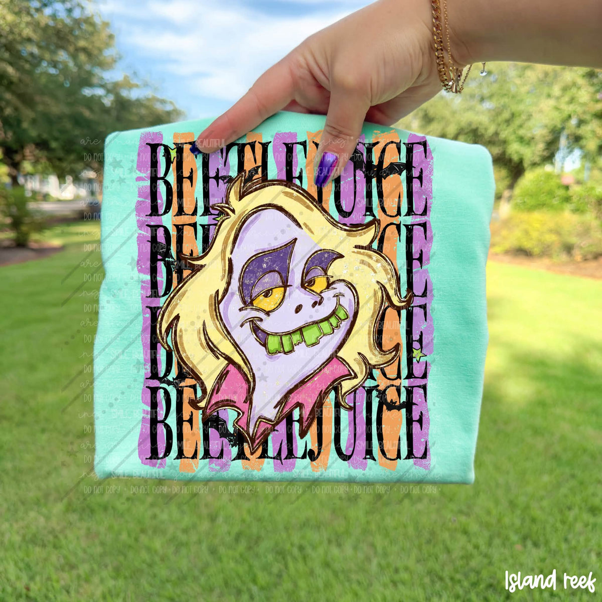 Retro Spooky Halloween Character Shirt | Comfort Colors Island Reef