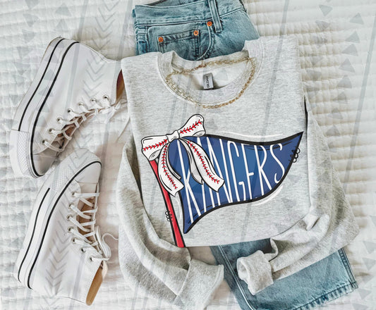 Baseball Team Pennant Flag Graphic Tee | Retro Game Day Shirt | Ballpark Aesthetic