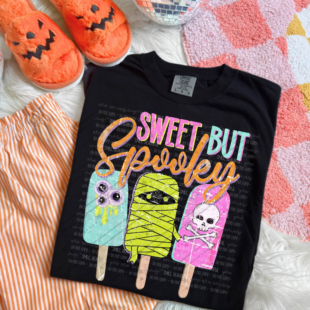 Sweet But Spooky Halloween Graphic Tee – Colorful Popsicle Shirt