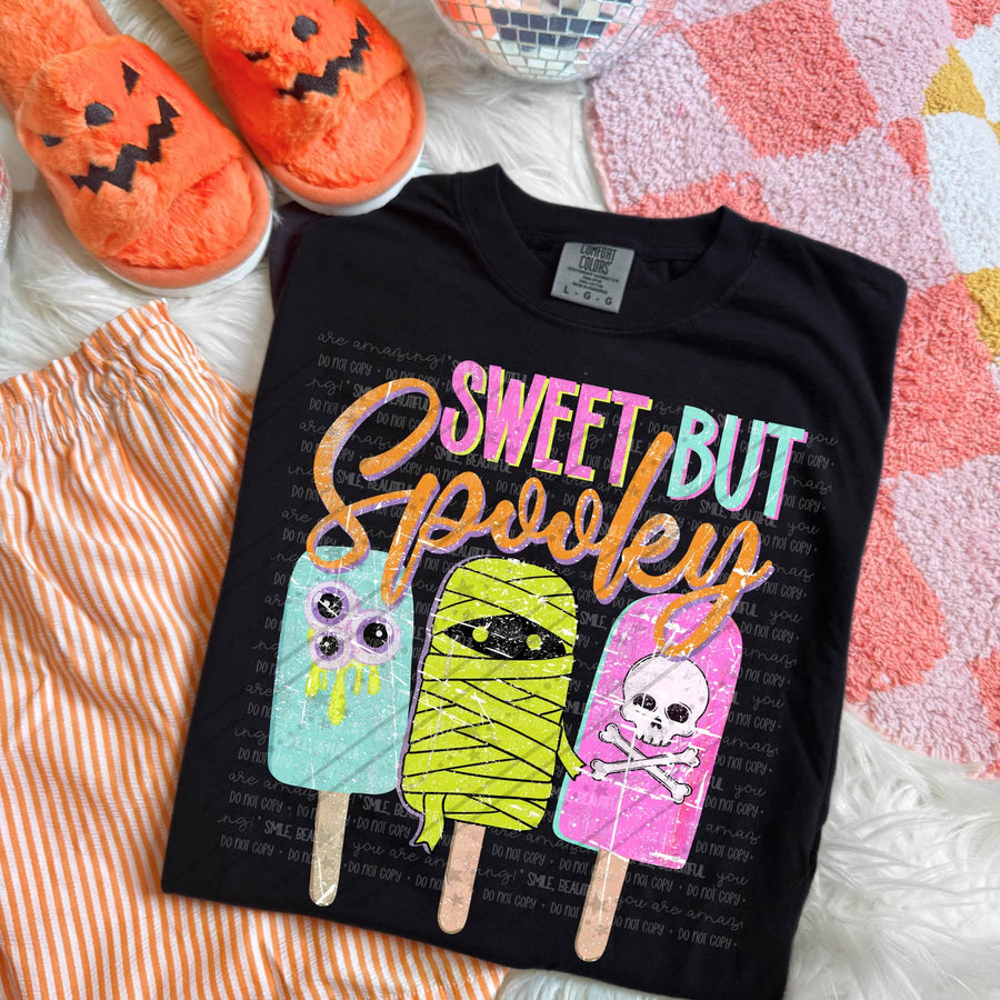 Sweet But Spooky Halloween Graphic Tee – Colorful Popsicle Shirt