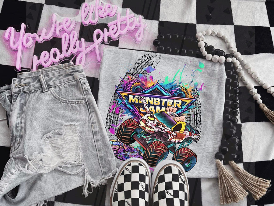 Monster Jam Truck Fan Tee – MJ Gildan Monster Truck Apparel - Pretty Petty Co