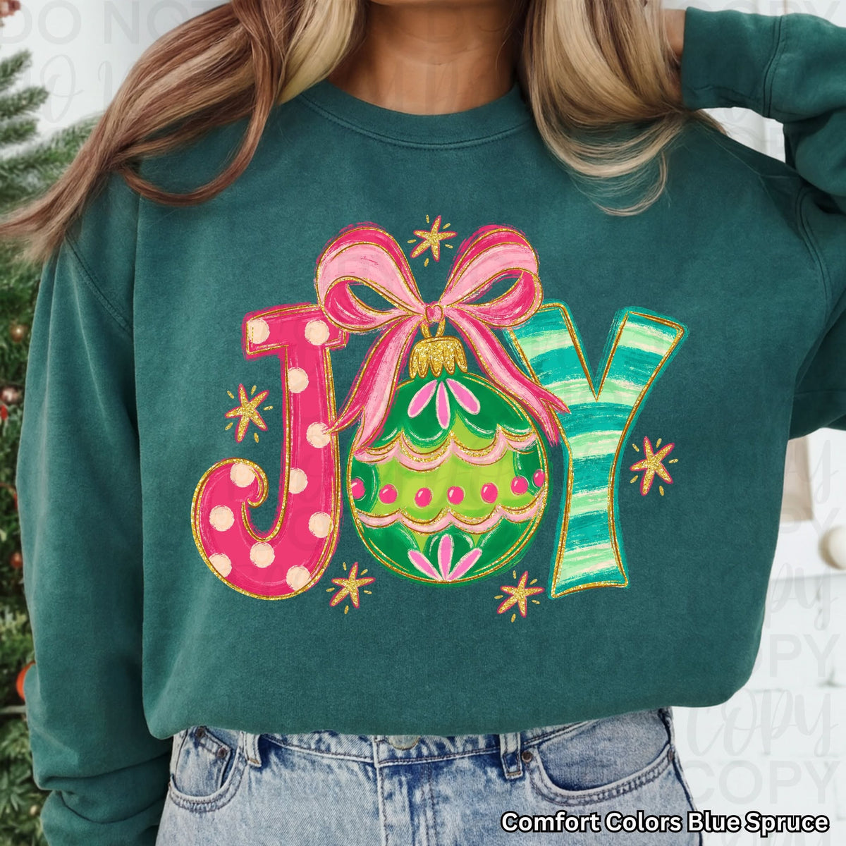 Joy Christmas Ornament Shirt – Colorful Retro Holiday Graphic Tee