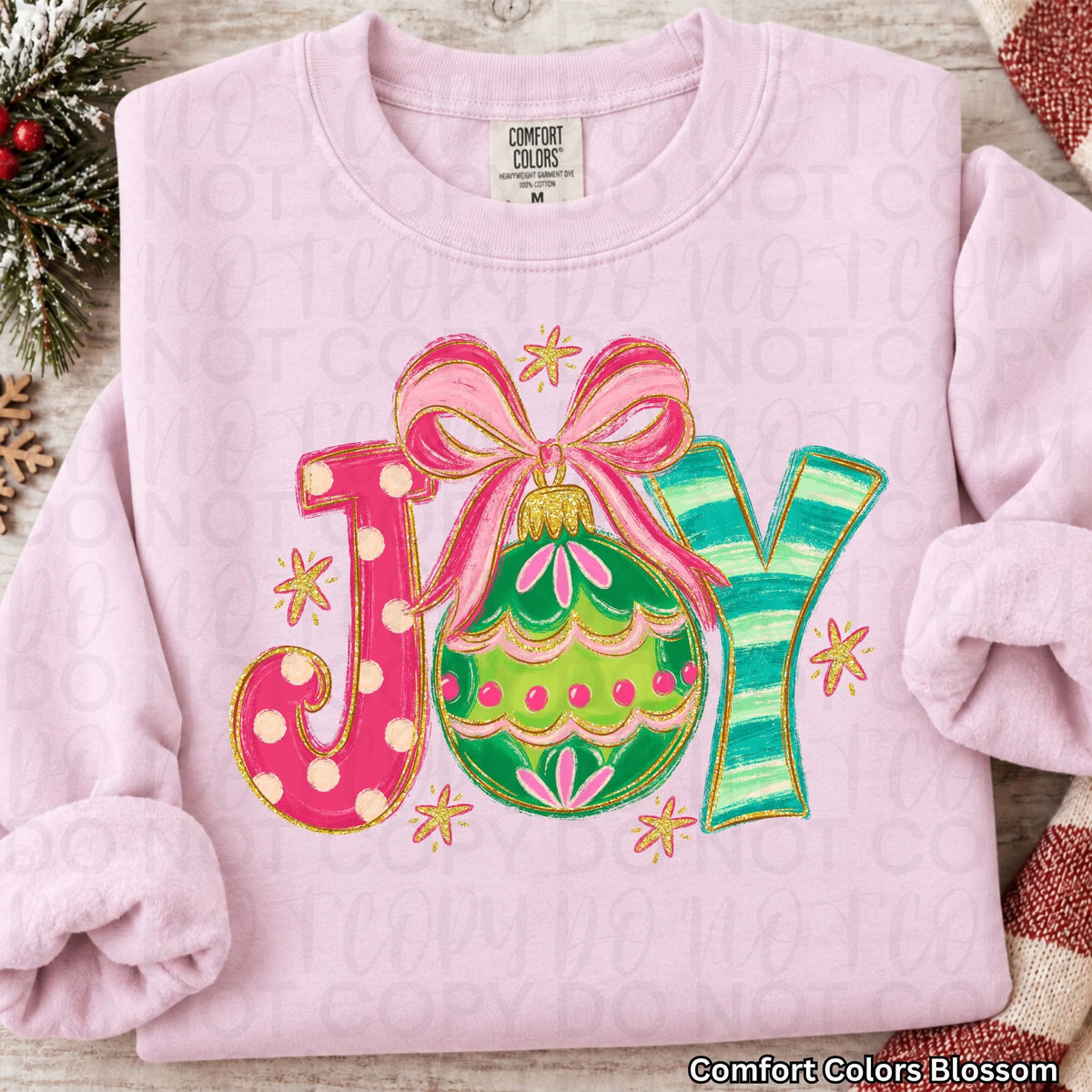 Joy Christmas Ornament Shirt – Colorful Retro Holiday Graphic Tee