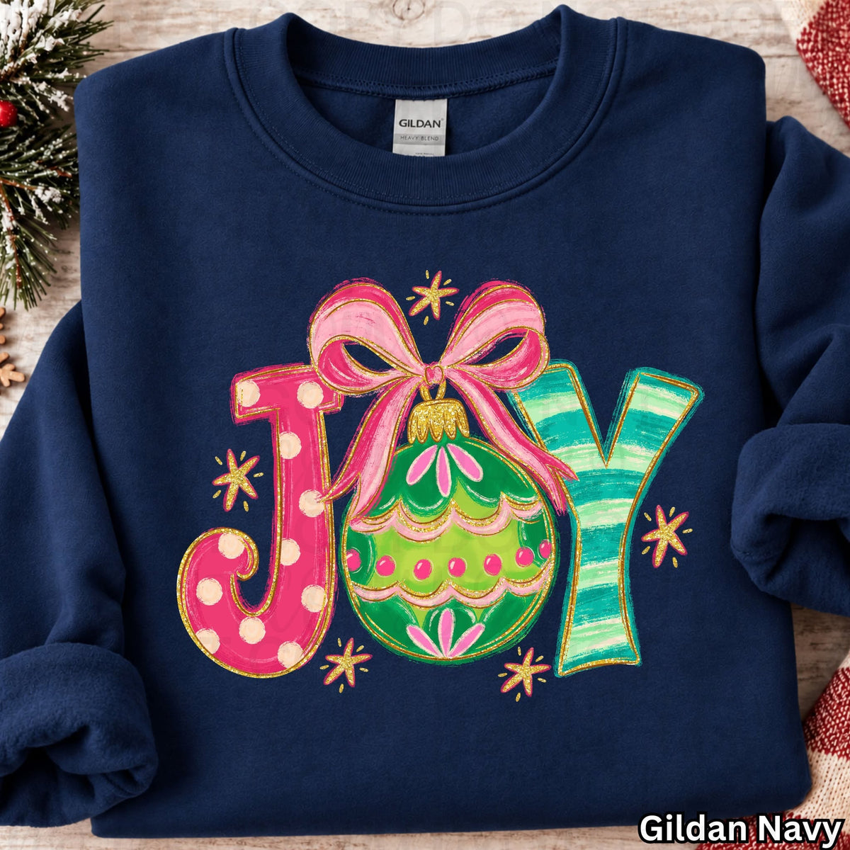 Joy Christmas Ornament Shirt – Colorful Retro Holiday Graphic Tee