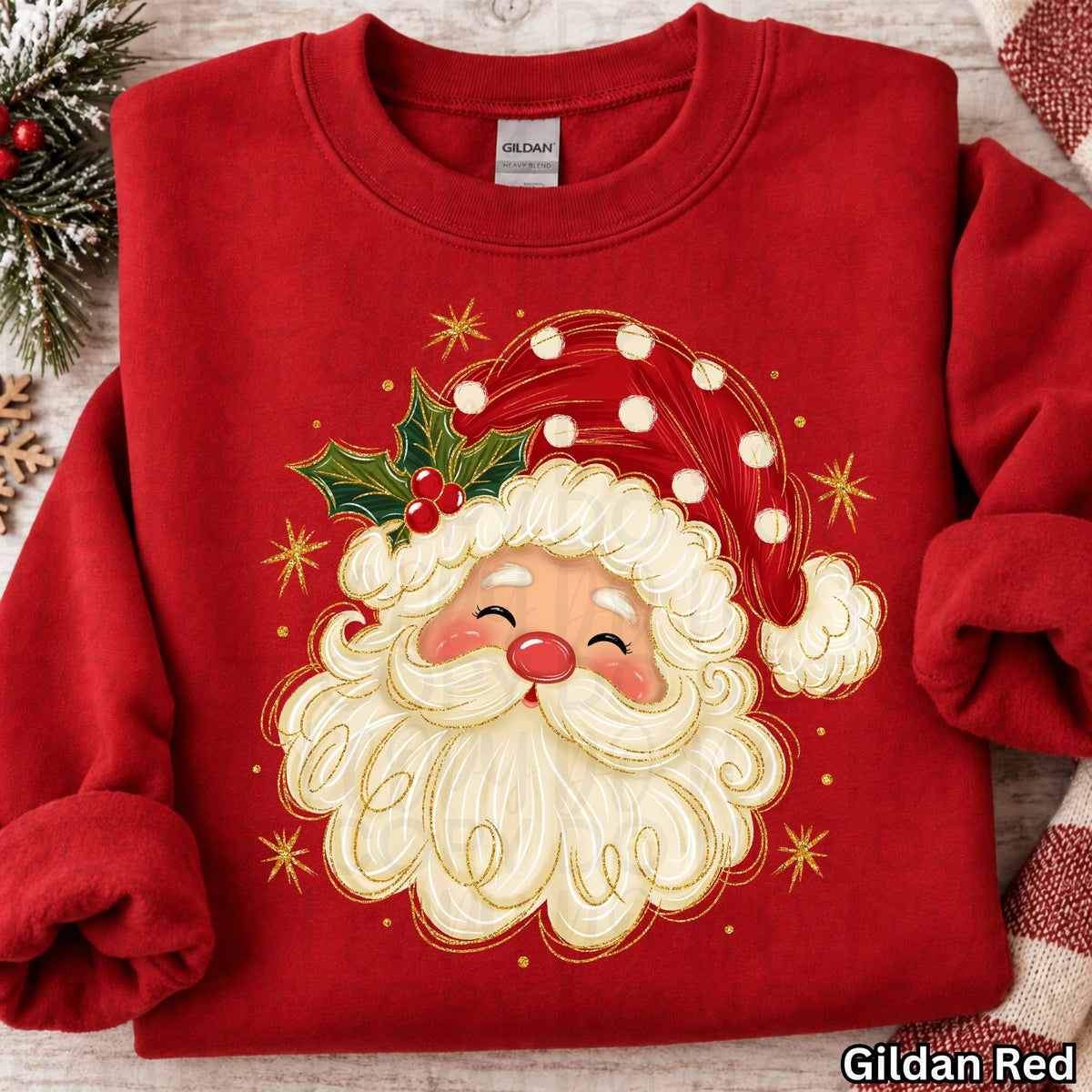 Retro Santa Face Christmas Shirt – Vintage Holiday Graphic Tee