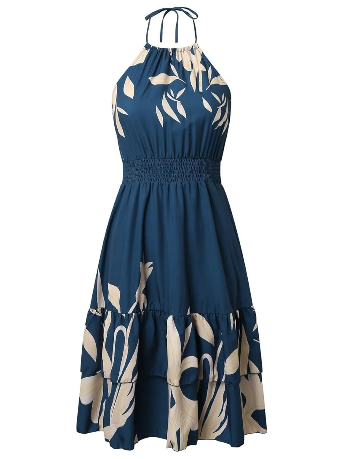 Paisley Print Halter Neck Mini Dress - Pretty Petty Co