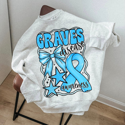 Graves’ Disease Awareness Graphic Tee – Support & Advocacy Shirt – Unisex DTF Print – Kids & Adult Sizes