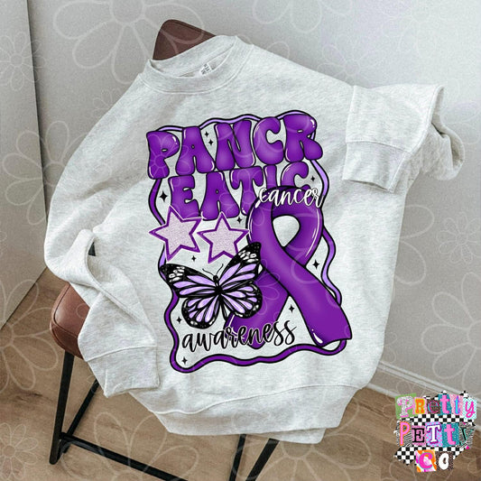 Pancreatic Cancer Awareness Shirt | Ribbon Graphic Tee | Support Awareness T-Shirt