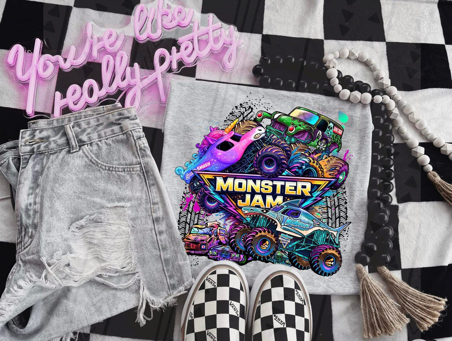 Monster Jam Truck Fan Tee – MJ Gildan Monster Truck Apparel - Pretty Petty Co