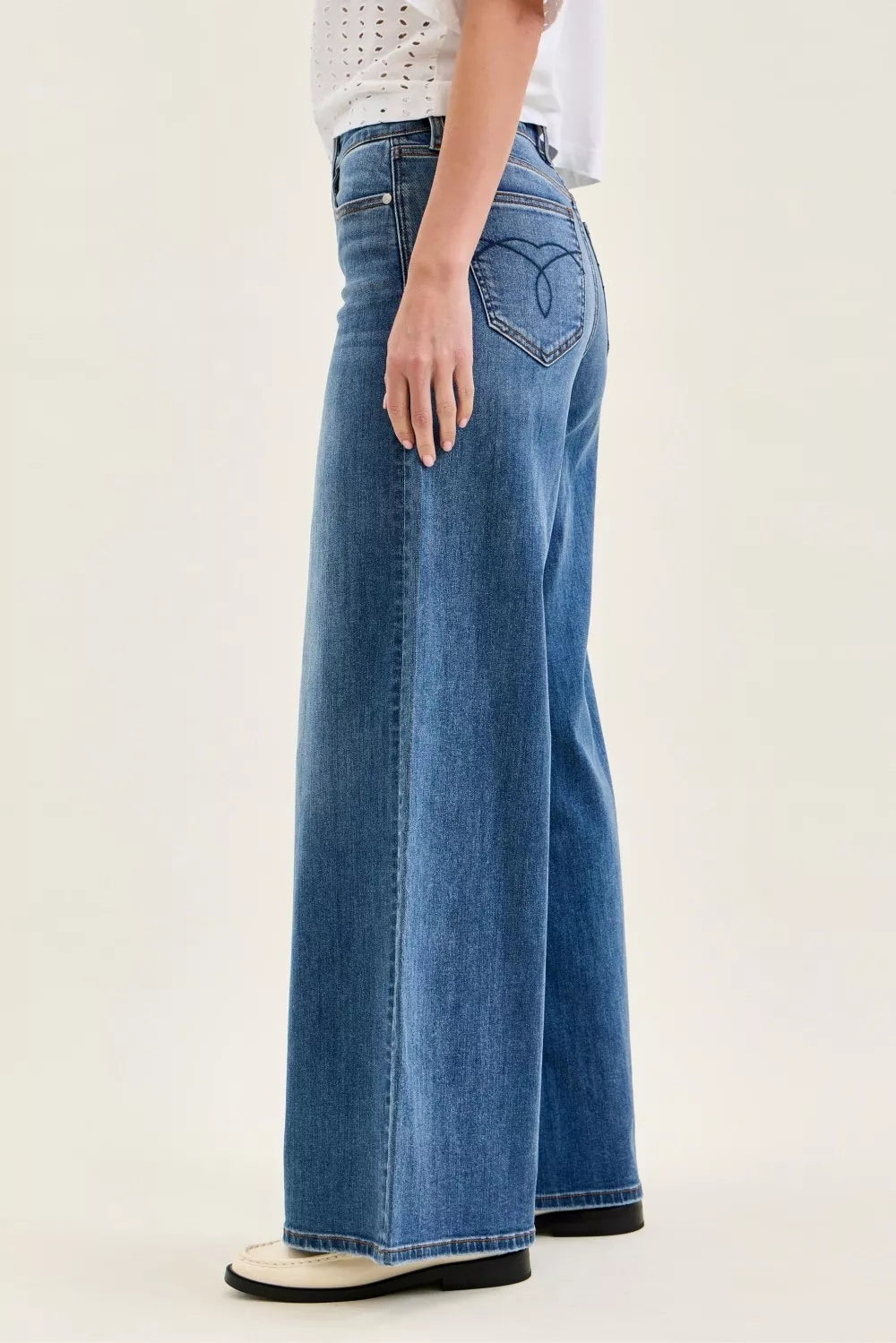Judy Blue High Waist Palazzo Jeans - Pretty Petty Co