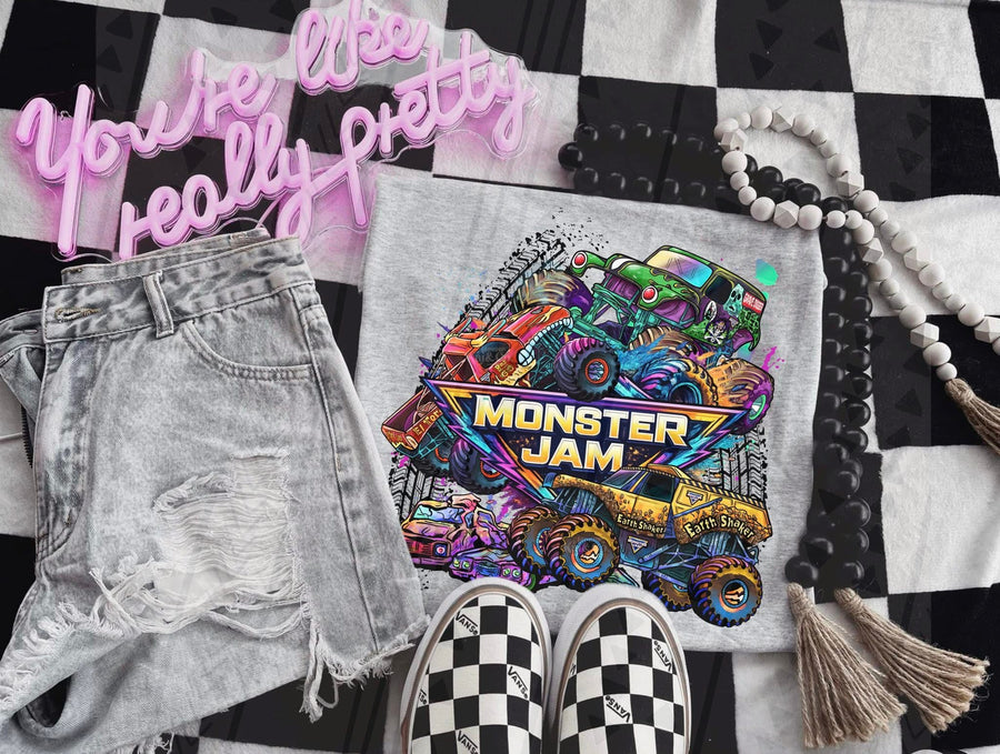 Monster Jam Truck Fan Tee – MJ Gildan Monster Truck Apparel - Pretty Petty Co