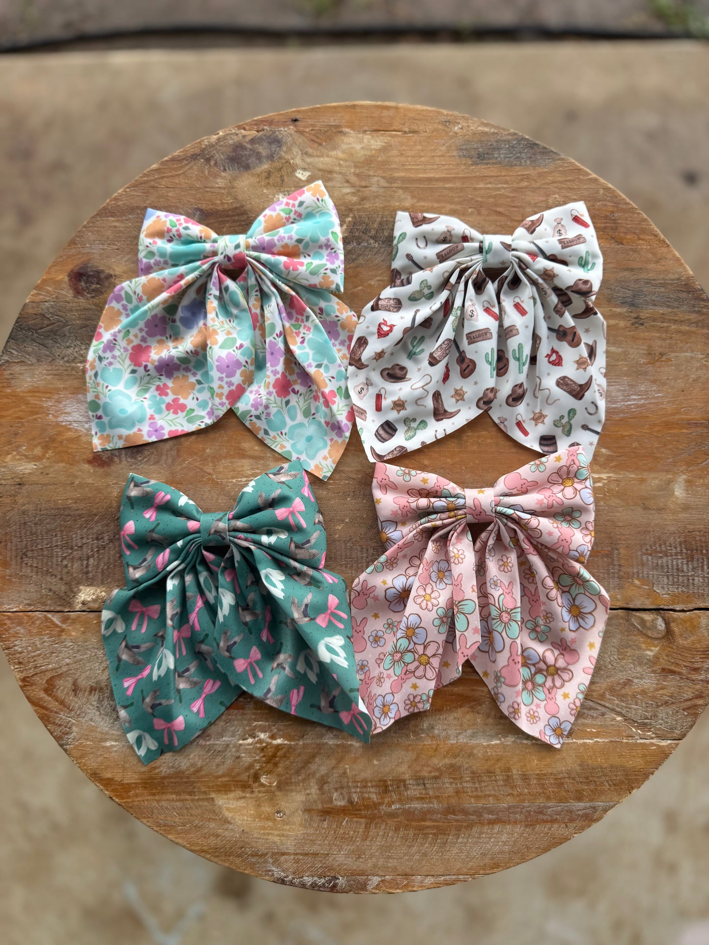 Printed sailor bows (FINAL SALE)