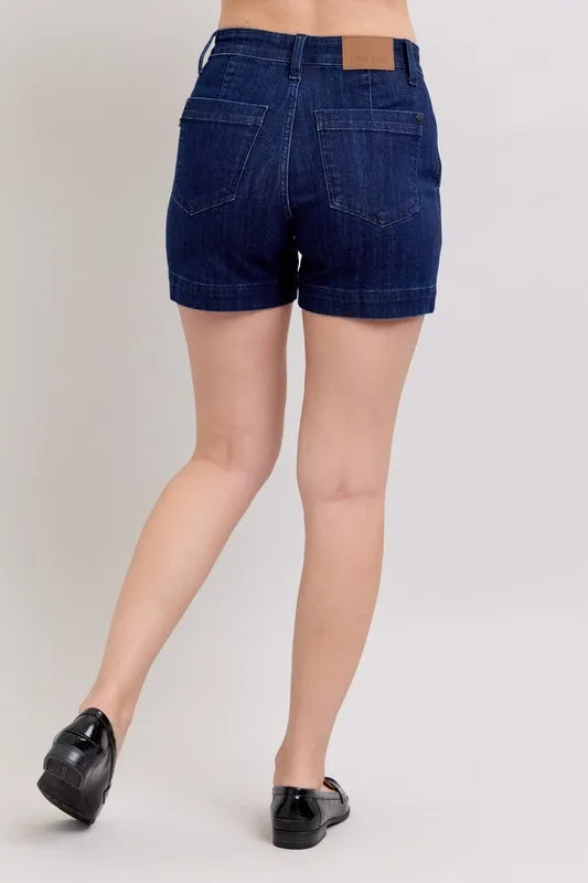 Judy Blue Full Size High Waist Denim Shorts Plus Size - Pretty Petty Co