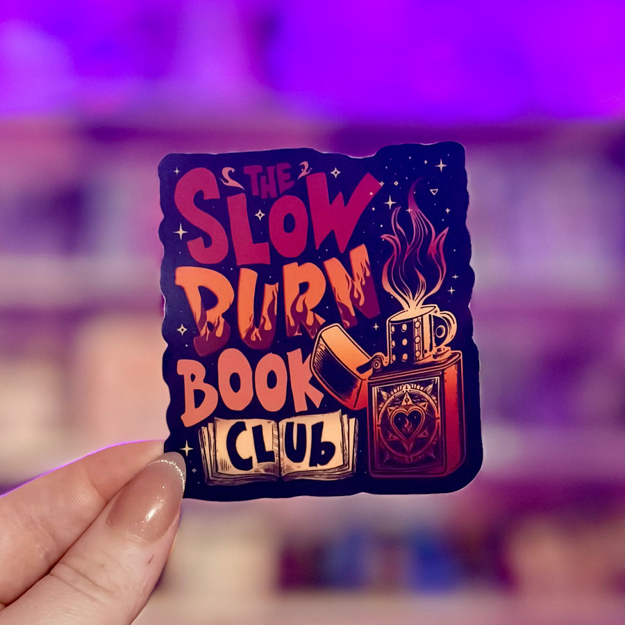 Slow Burn Book Club Matte Vinyl Sticker – Durable Waterproof Bookish Decal - Pretty Petty Co
