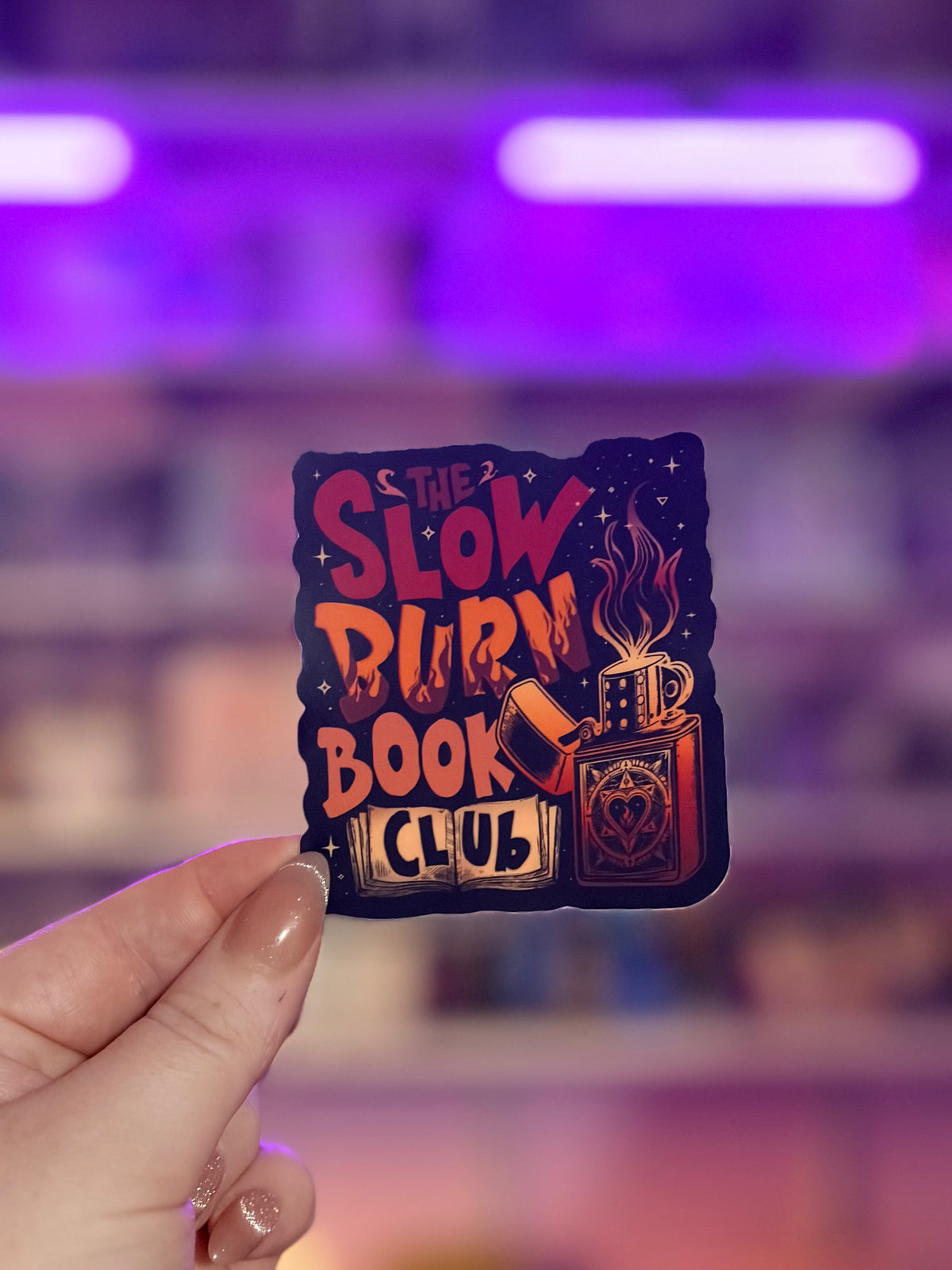 Slow Burn Book Club Matte Vinyl Sticker – Durable Waterproof Bookish Decal - Pretty Petty Co