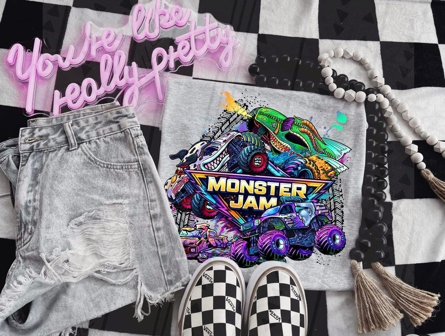 Monster Jam Truck Fan Tee – MJ Gildan Monster Truck Apparel - Pretty Petty Co