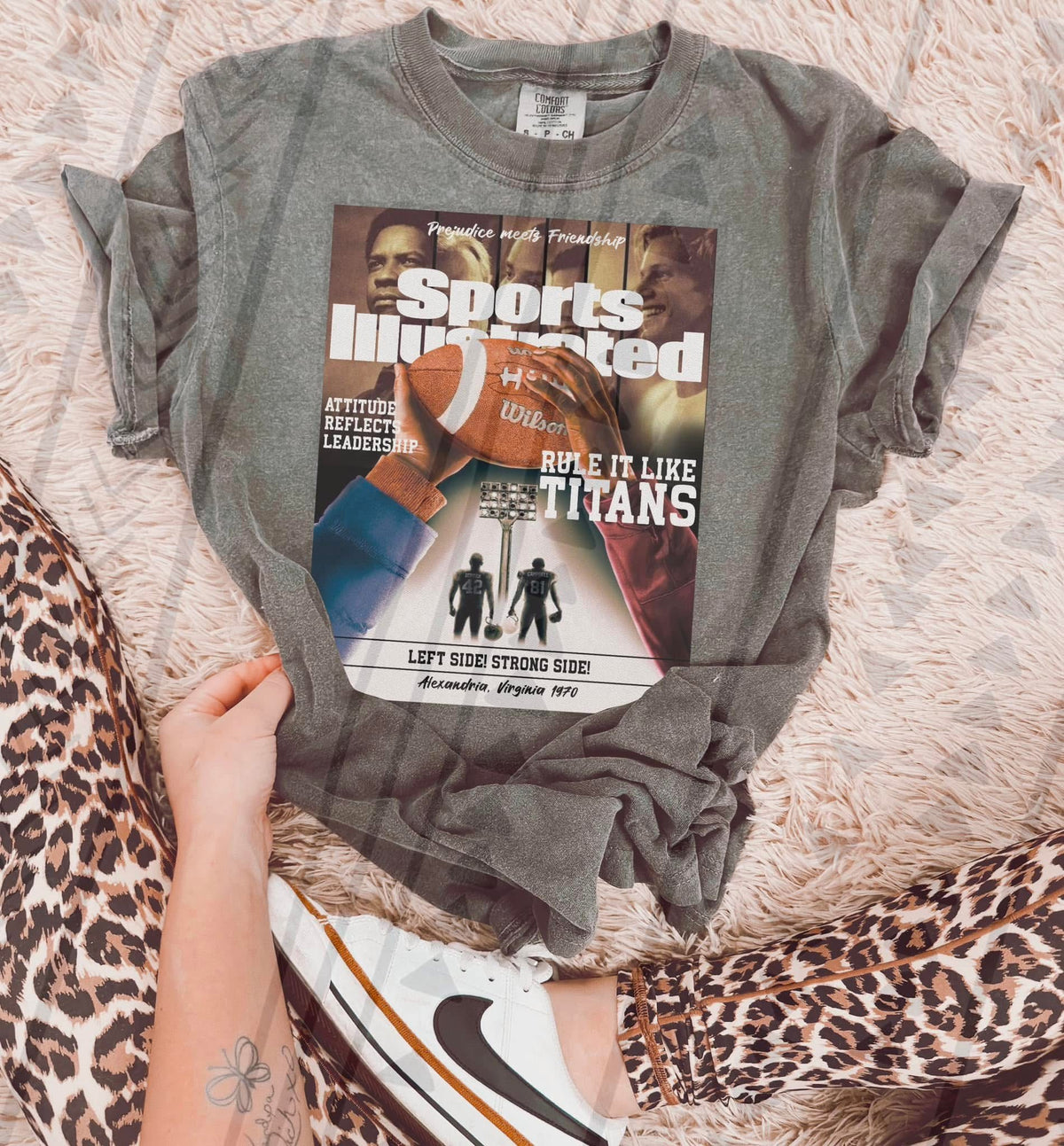 Retro Football Movie Inspired Comfort Colors T-Shirt – Vintage Magazine Cover Style Graphic Tee - Pretty Petty Co