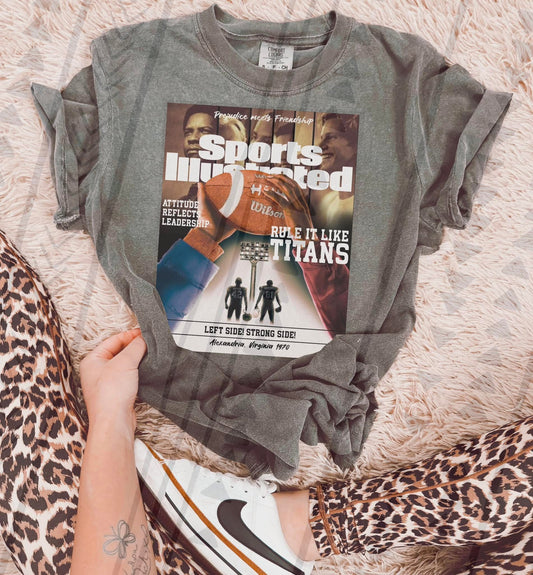 Retro Football Movie Inspired Comfort Colors T-Shirt – Vintage Magazine Cover Style Graphic Tee