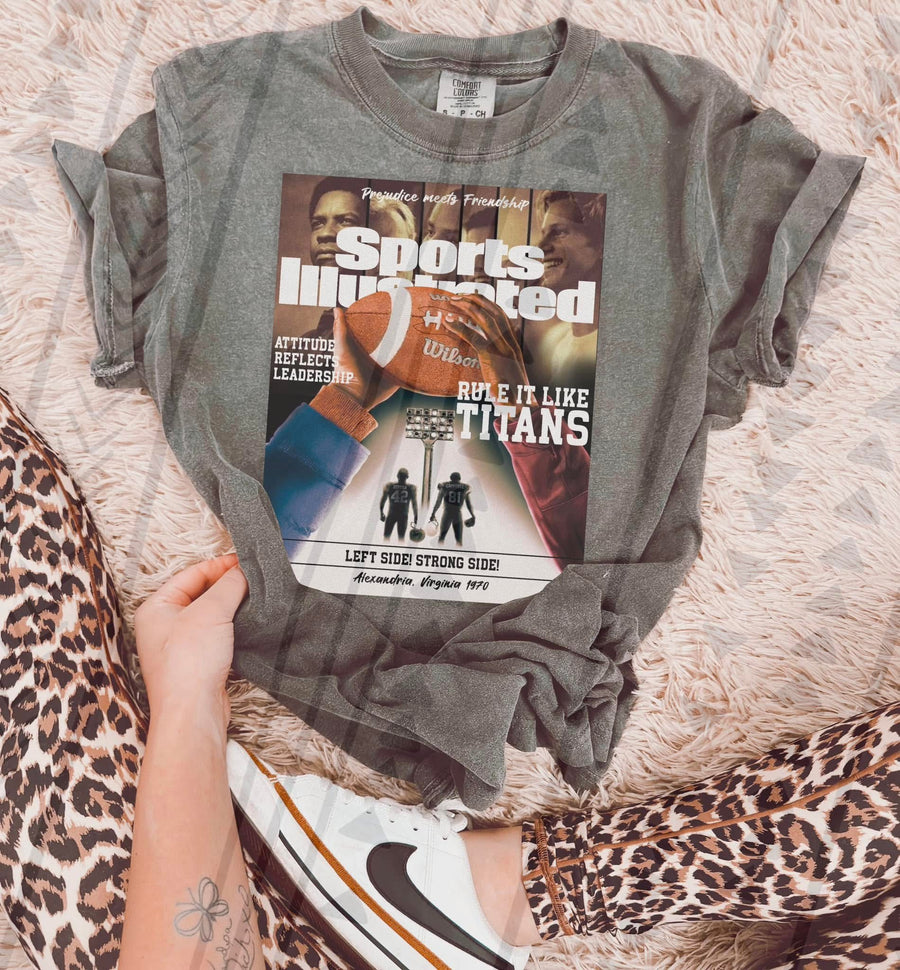 Retro Football Movie Inspired Comfort Colors T-Shirt – Vintage Magazine Cover Style Graphic Tee - Pretty Petty Co