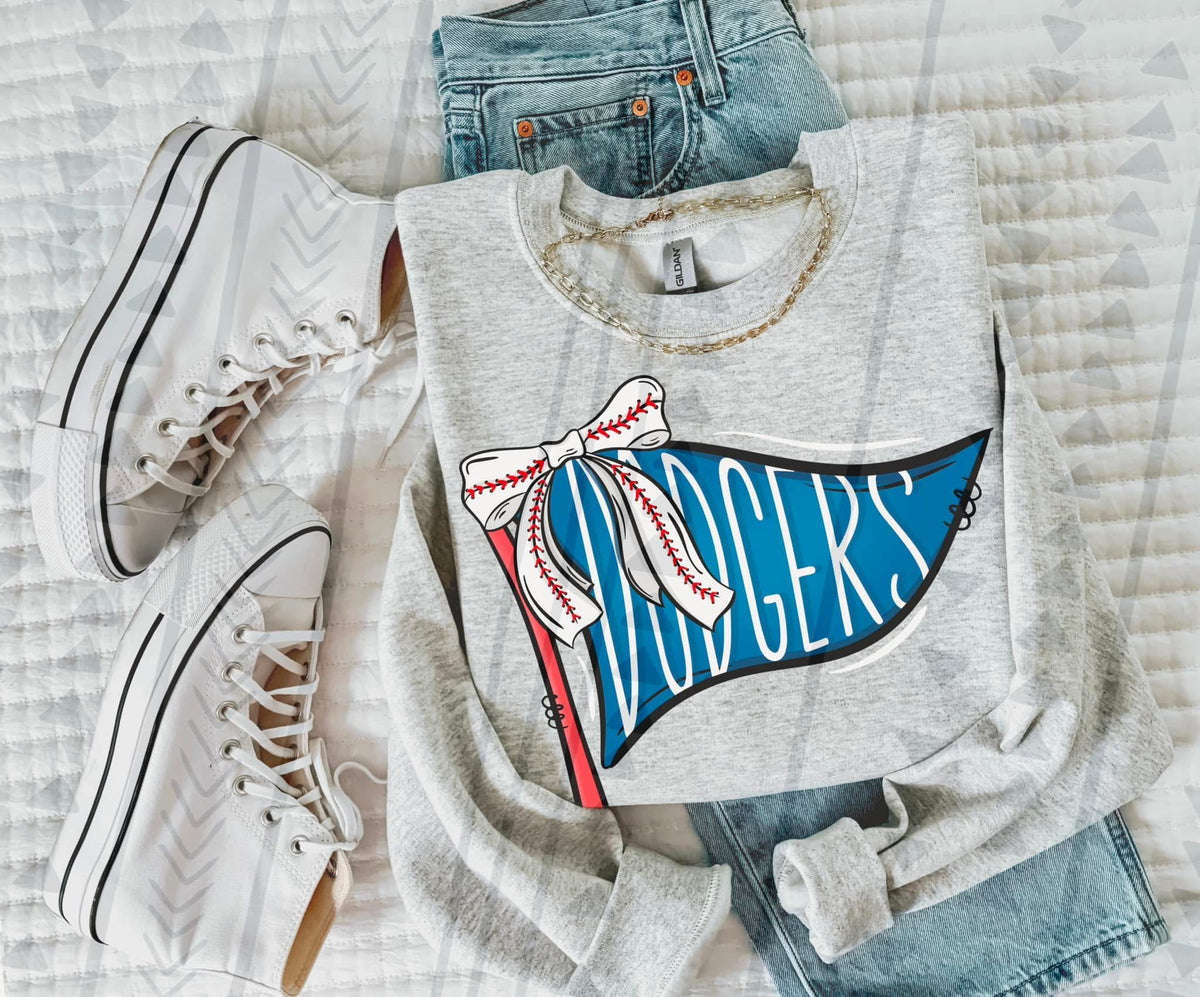 Baseball Team Pennant Flag Graphic Tee | Retro Game Day Shirt | Ballpark Aesthetic - Pretty Petty Co