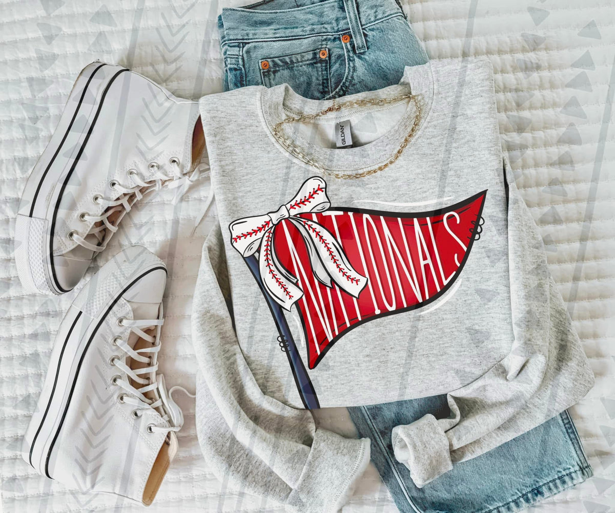 Baseball Team Pennant Flag Graphic Tee | Retro Game Day Shirt | Ballpark Aesthetic - Pretty Petty Co