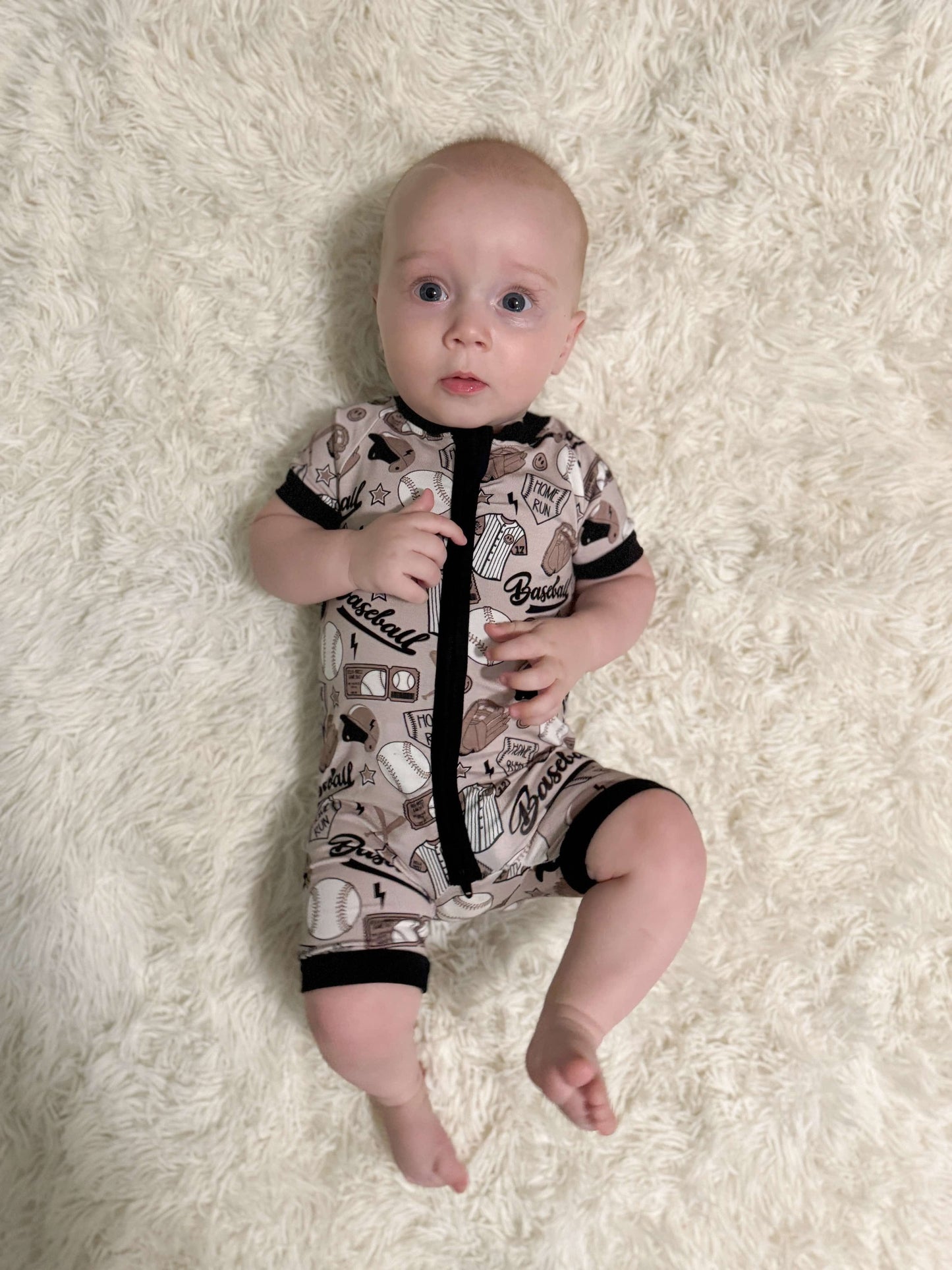 2T Game Day Bamboo Shortie Romper (FINAL SALE)